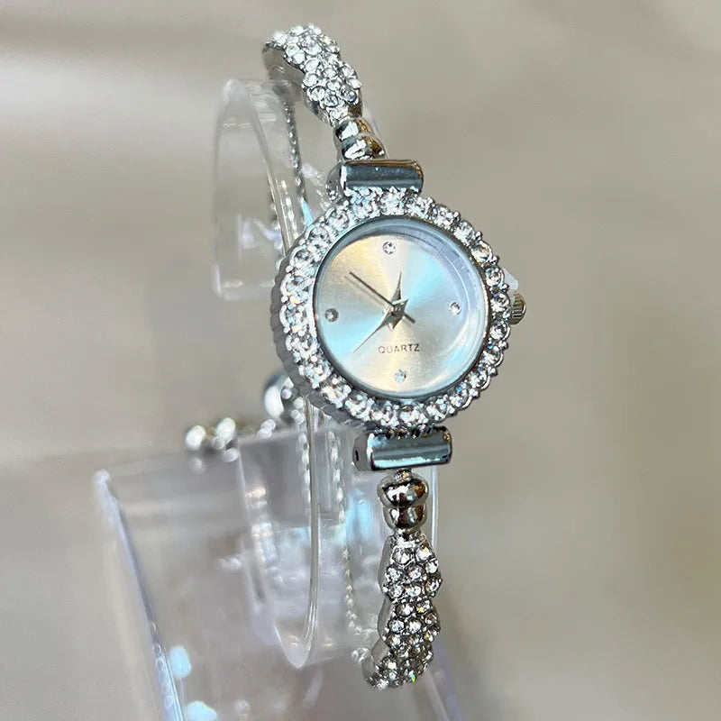 Ρολόι Quartz με Στρας Zircon & Λεπτή Αλυσίδα