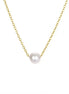 Χρυσό Κολιέ Floating Pearl