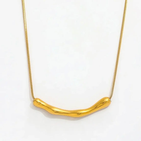 Χρυσό Κολιέ με Organic Pendant