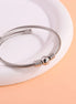 Ασημένιο Cuff με Twisted Wire και Χάντρες