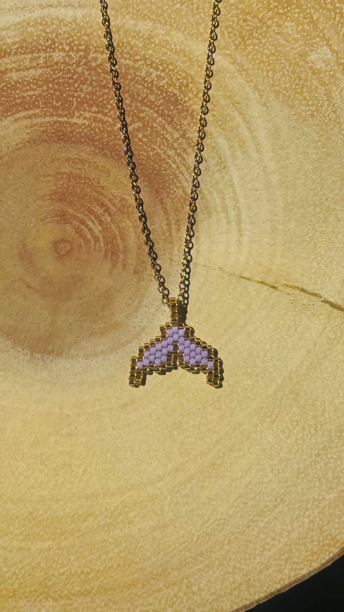 Κολιέ Pixel Ουρά γοργόνας Λιλά