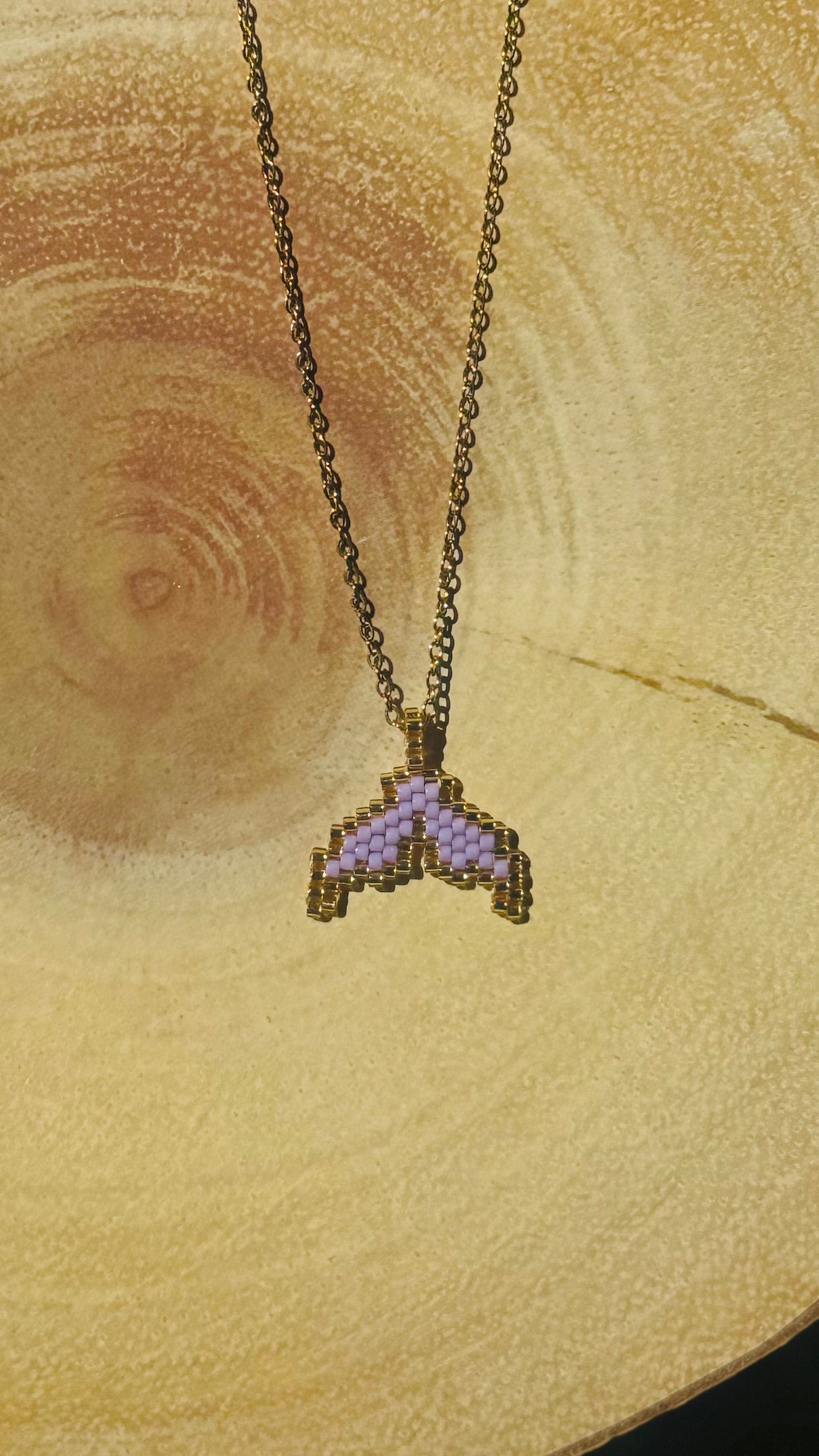 Κολιέ Pixel Ουρά γοργόνας Λιλά