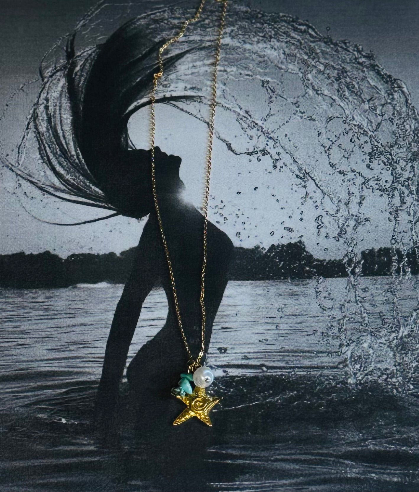 Κολιέ Αστερίας & Μαργαριτάρι – Ocean Gold