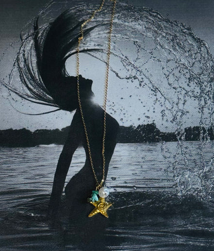 Κολιέ Αστερίας & Μαργαριτάρι – Ocean Gold