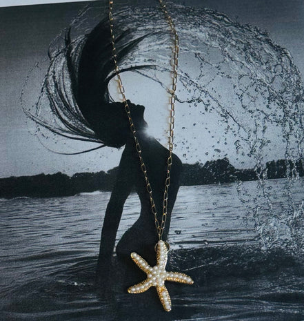 Κολιέ Αστερίας Pearl Star – Maxi Pendant