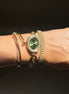Green Dial Oval Watch Bracelet