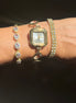 Gold Square Watch Bracelet