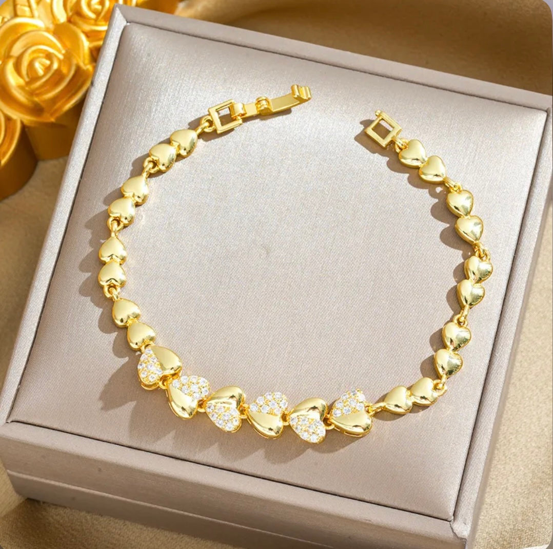 Heart Chain Bracelet