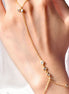 Hand Chain Κρύσταλλα - Χρυσό Βραχιόλι με Δαχτυλίδι