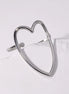 Open Heart Silver Ring