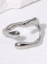 Liquid Drop Silver Open Ring