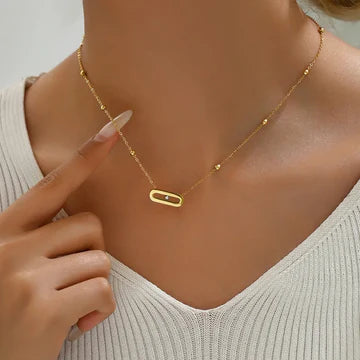 Κολιέ Paper Clip με Ζιργκόν